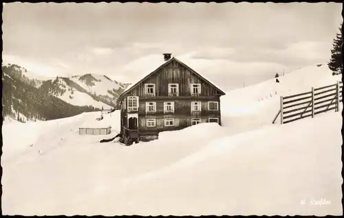 Ansichtskarte Balderschwang Partie am Haus Nenning zur Winterzeit 1959