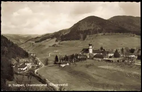 Münstertal  Ortsansicht St. Trudpert, Obermünstertal (Schwarzwald) 1960