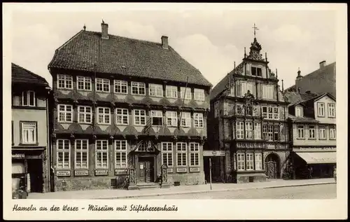 Ansichtskarte Hameln Museum mit Stiftsherrenhaus 1965  gel. Nachgebühr