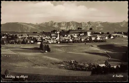 Ansichtskarte Scheidegg Stadtblick 1963