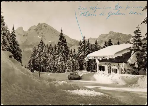 Ansichtskarte Bad Reichenhall Gasthaus Sonneck im Winter 1963