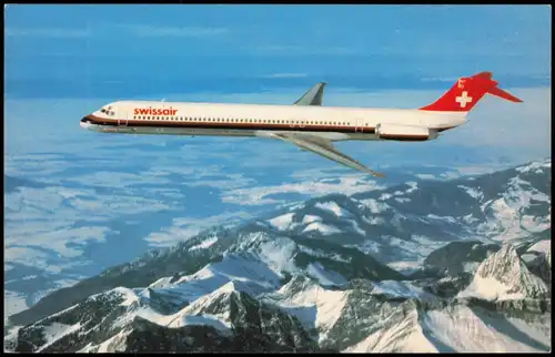 Flugzeug Airplane Avion MCDONNELL-DOUGLAS DC-9-81 swissair 1970