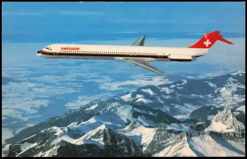 Flugzeug Airplane Avion swissair MCDONNELL-DOUGLAS DC-9-81 1970