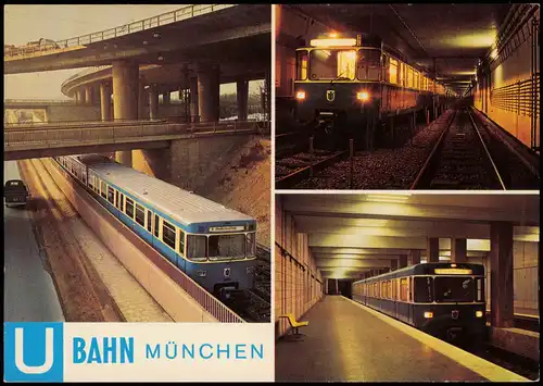 München U BAHN MÜNCHEN MÜNCHEN U-Bahn-Bahnhof Nordfriedhof 1975