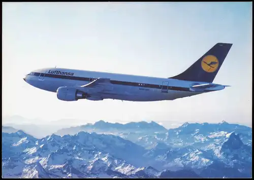 Ansichtskarte  Flugzeug Airplane Avion Lufthansa Airbus A310 1980