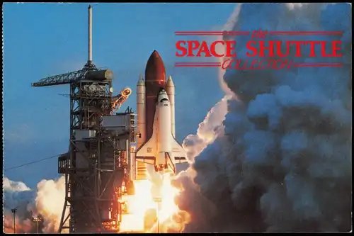 Ansichtskarte  Flugwesen Raumfahrt SPACE SHUTTLE beim Start (Launch) 1980