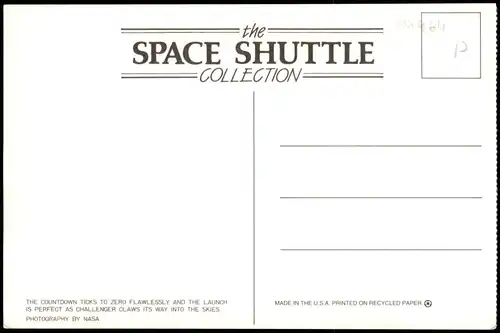 Ansichtskarte  Flugwesen Raumfahrt SPACE SHUTTLE beim Start (Launch) 1980