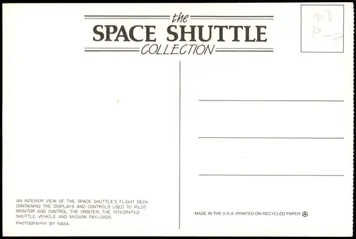Flugwesen Raumfahrt INTERIOR VIEW OF THE SPACE SHUTTLE FLIGHT DECK 1980