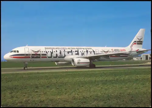 Ansichtskarte  Flugzeug Airplane Avion TRIGEMA Aero Lloyd Airbus A 321 2000