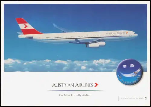 Flugzeug Airplane Avion Airbus A340 WB 3303 AUSTRIAN AIRLINES 1990
