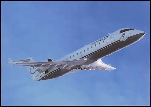 Ansichtskarte  Flugzeug Airplane Avion eurowings CRJ 200 1980