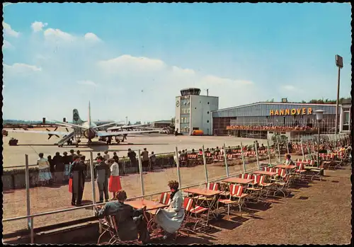 Ansichtskarte Hannover Flughafen - Flugzeug Restaurant 1965