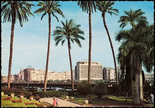 Postcard Kairo القاهرة Semiramis- und Shepheard-Hotel 1974