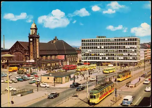 Ansichtskarte Hagen (Westfalen) Hauptbahnhof Straßenbah 1978