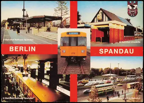 Ansichtskarte Spandau-Berlin U-Bahn-Stationen Bahnhof 5 Bild 1983