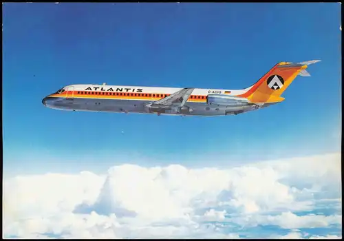 Ansichtskarte  Flugzeug Airplane Avion ATLANTIS Douglas DC-9/32 1981