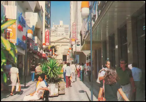 Postcard Sao Paulo Rua Dr. Braguinha Boulevard. 1979