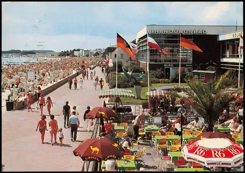 Ansichtskarte Grömitz (Holstein) Strandpromenade, Brandungsbad 1985