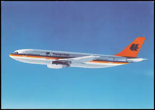 AK Flugzeug Airplane Avion Hapag-Lloyd Airbus A-300 B4 1985  gel. Teneriffa