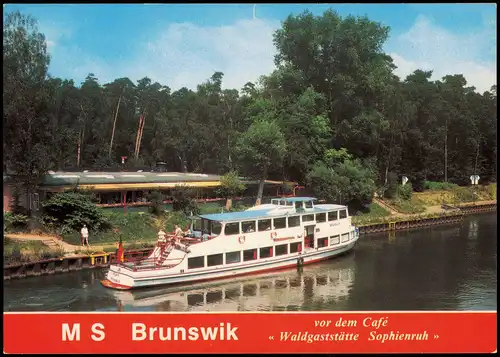 Fahrgastschiff  MS Brunswik Cafe Sophienruh Braunschweig Peine 1979