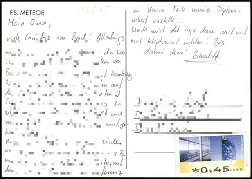 Schiffe Schifffahrt F.S. METEOR Hochseeforschung Forschungsschiff 1995