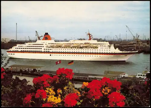 Ansichtskarte Hamburg Hafen MS EUROPA LUXUSLINER Schiff 1986