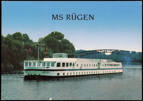 Ansichtskarte  Fahrgastschiff Personenschiffahrt MS RÜGEN 1994