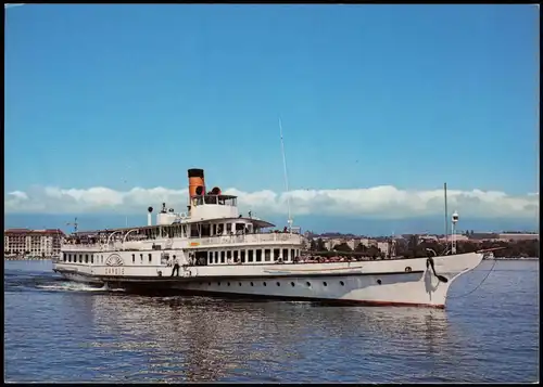 Ansichtskarte Genf Genève Le Bateau-Salon SAVOIE Hafen Dampfer 1988