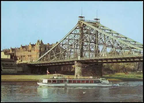 Dresden Weiße Flotte - Motorschiff Typ III - mit Blauen Wunder 1986