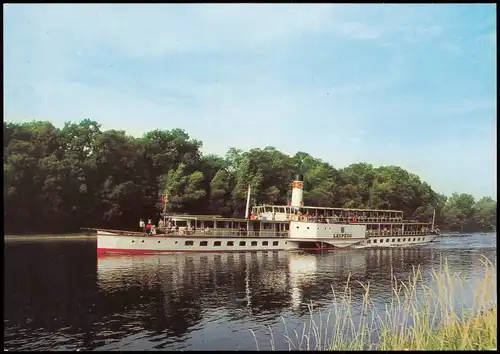 Dresden Sächsische Dampfschifffahrt Weiße Flotte Personendampfer "Leipzig" 1986