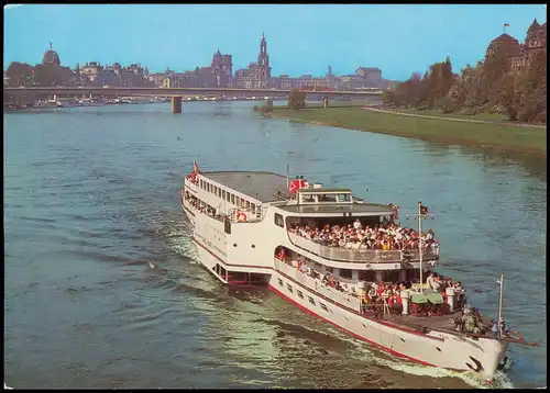 Dresden Sächsische Dampfschifffahrt (Weiße Flotte)  Motorschiff "Oberelbe" 1986
