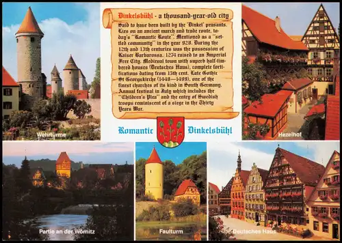 Ansichtskarte Dinkelsbühl Mehrbild Chronikkarte 1988