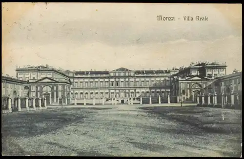 Cartoline Monza Ortsansicht mit Villa Reale 1912