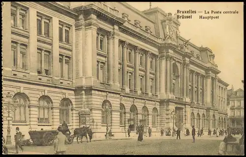 Brüssel Bruxelles Post-Gebäude Hauptpost La Poste centrale 1910