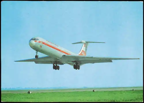 Turbinenluftstrahlverkehrsflugzeug IL 62 INTERFLUG Flugwesen - Flugzeuge 1979