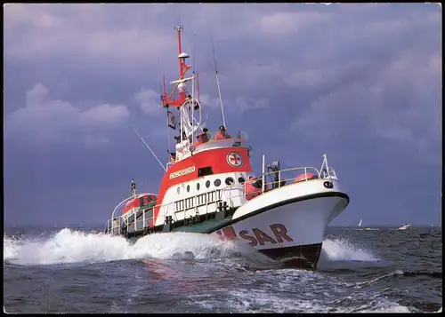 Ansichtskarte  Seenotkreuzer mit Tochterboot der 19 m-Klasse 1980