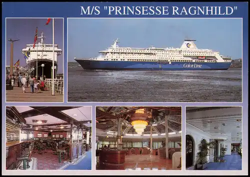 Ansichtskarte  M/S "PRINSESSE RAGNHILD" Passagier-Schiff der Color Line 1980