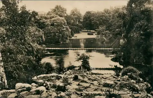 Frankfurt am Main Palmengarten Blick vom Alpinum auf den Weiher 1932