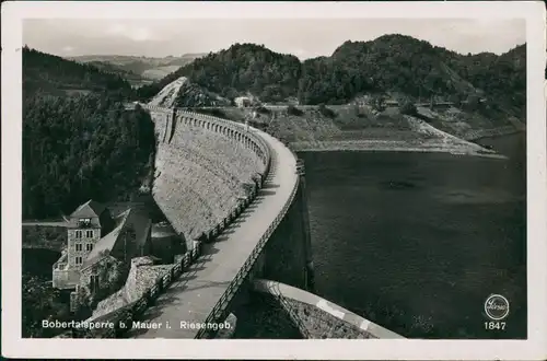 Mauer Pilchowice Bobertalsperre Sperrmauer, Jezioro Pilchowickie 1940