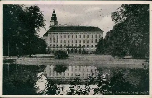 Postcard Kremsier Kroměříž Schloss / Zámek 1943  gel. Feldpost WK2