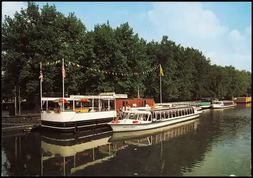 Amsterdam Afvaartsteiger Rederij De Amstel Abfahrtbrücke Grachten-Schiff 1980