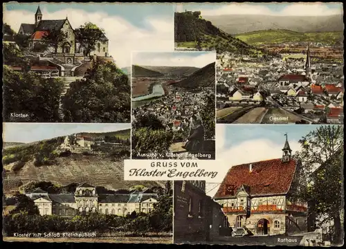 Großheubach Mehrbildkarte u.a. mit Kloster mit Schloß Kleinheubach 1960