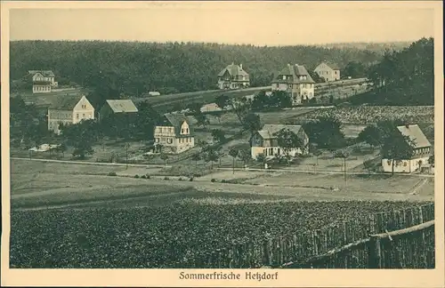 Ansichtskarte Hetzdorf-Halsbrücke Sommerfrische Häuser 1928