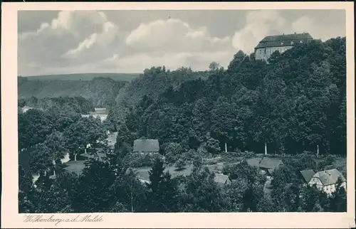 Ansichtskarte Wolkenburg-Kaufungen-Limbach-Oberfrohna Häuser und Bäume 1928