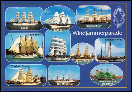 Europa Windjammerparade Segelschiffe   1980   Bordstempel der SSS Gorch Fock