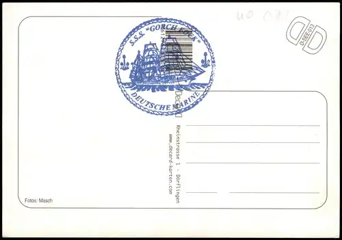 Europa Windjammerparade Segelschiffe   1980   Bordstempel der SSS Gorch Fock