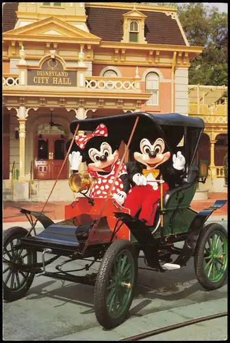 Anaheim Disneyland Mickey Mouse and Minnie, City Hall Building 1989