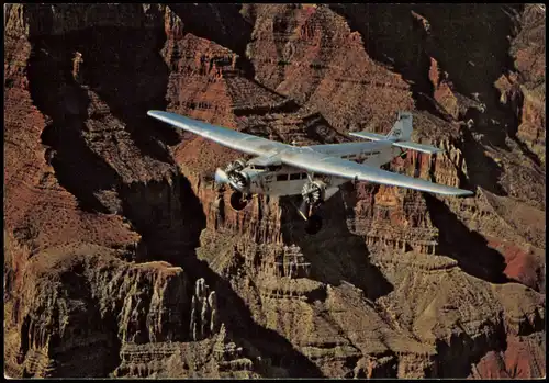 Grand Canyon - USA Canyon Aerial View, Luftaufnahme, Scenic Airlines Las Vegas 1988