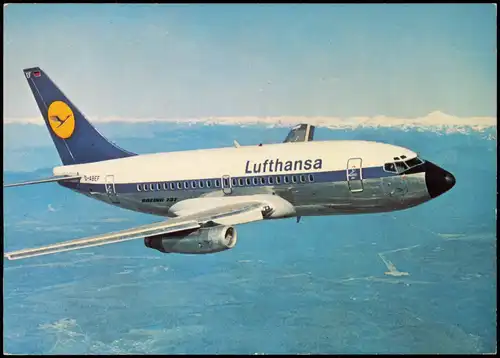Ansichtskarte  Flugzeug Airplane Avion Lufthansa BOEING 737 1985