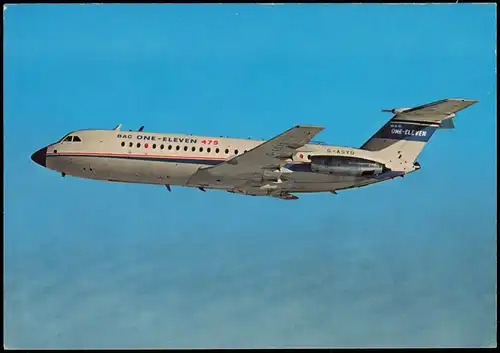 Ansichtskarte  Flugzeug Airplane Avion BAC ONE-ELEVEN 475 1970